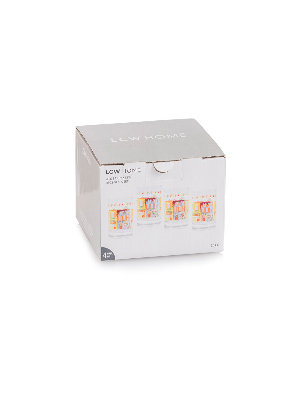 Printed Glass Tumbler Set 4-pack 125 ml-3