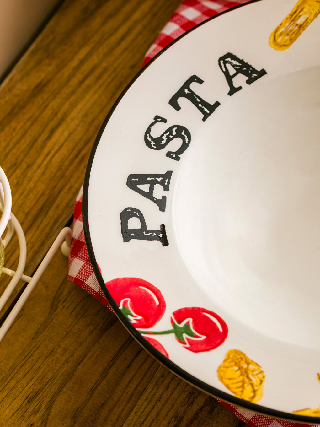 Karışık Baskılı Seramik Çukur Tabak 26 cm-2