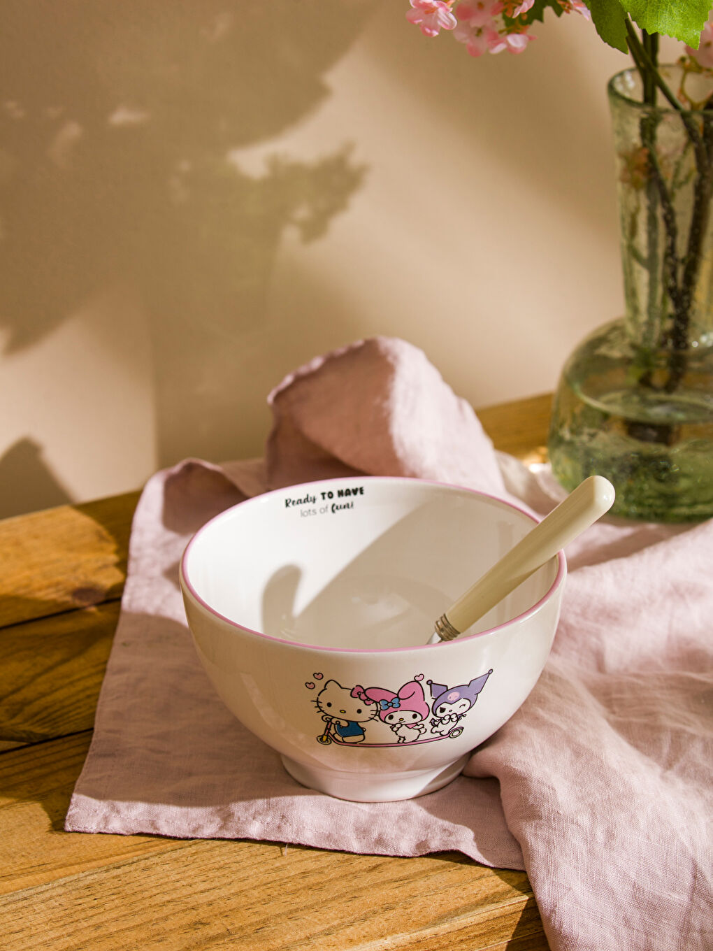 Karışık Hello Kitty Baskılı Seramik Salata Kasesi 14 cm-1