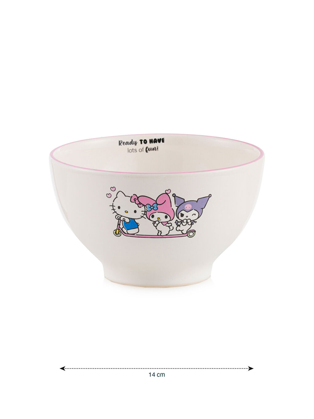 Karışık Hello Kitty Baskılı Seramik Salata Kasesi 14 cm-3