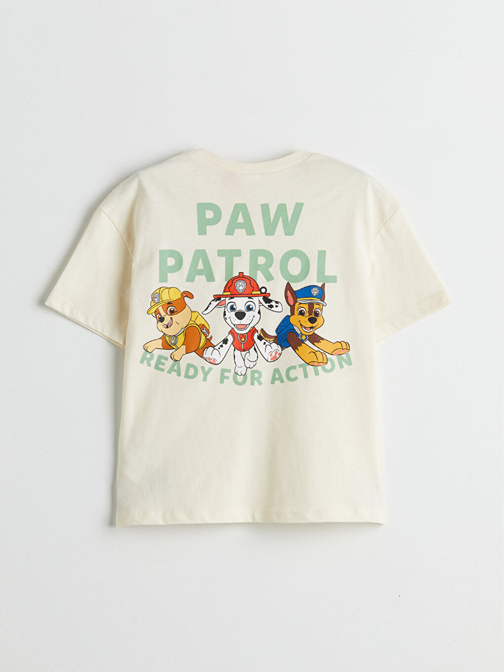 Bej Paw Patrol Baskılı Erkek Çocuk Tişört-1