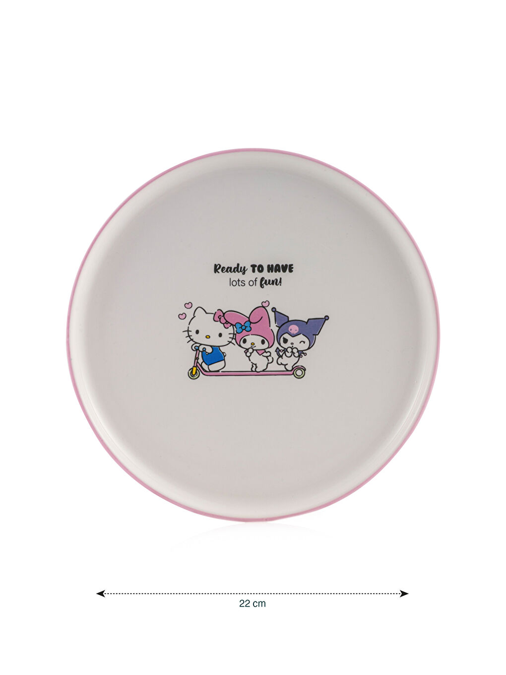 Hello Kitty Printed Ceramic Cake Plate 22 cm-3