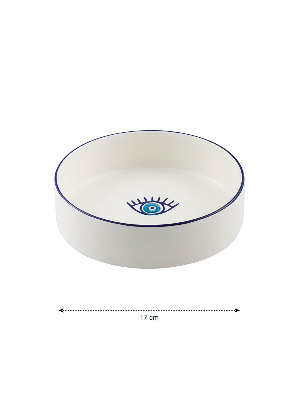 Karışık Göz Baskılı Seramik Salata Kasesi 17 cm-3