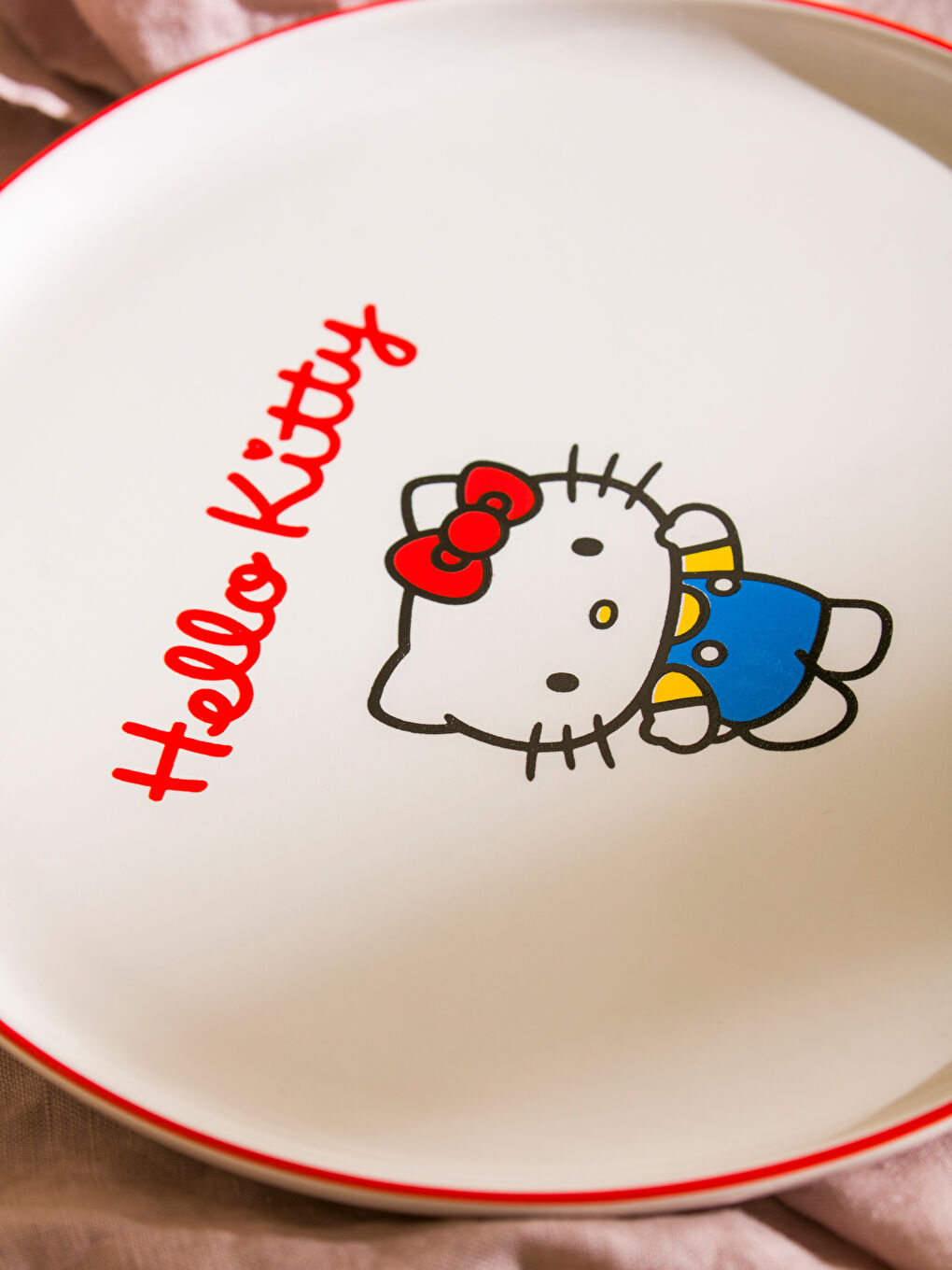 Karışık Hello Kitty Baskılı Seramik Pasta Tabağı-2