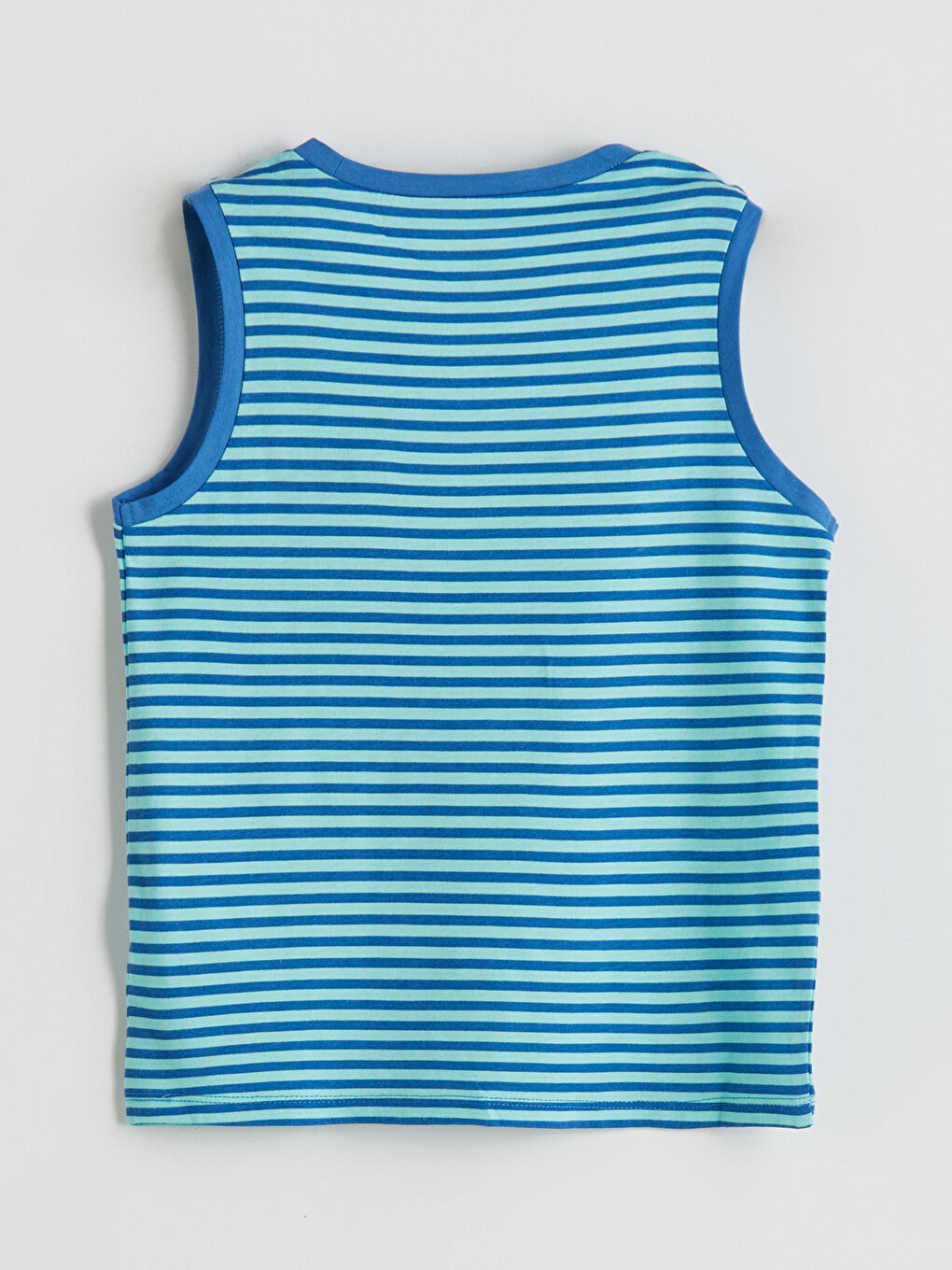 Mavi Bisiklet Yaka Dinozor Baskılı Erkek Çocuk Atlet-2