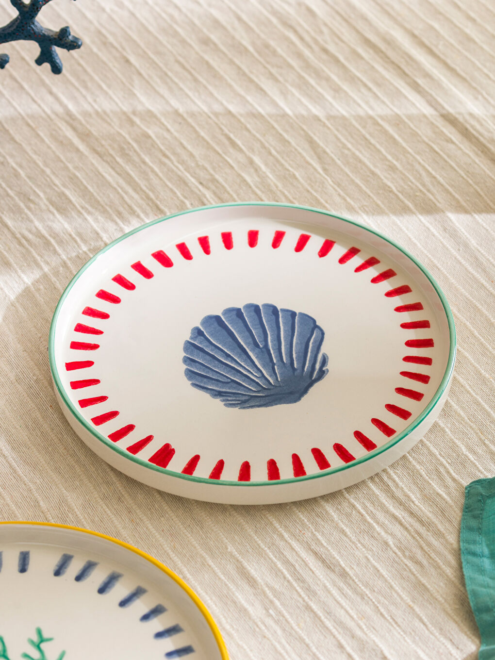 LCW HOME Karişik Baskılı Seramik Pasta Tabağı Seti 4'lü 20 cm - 2