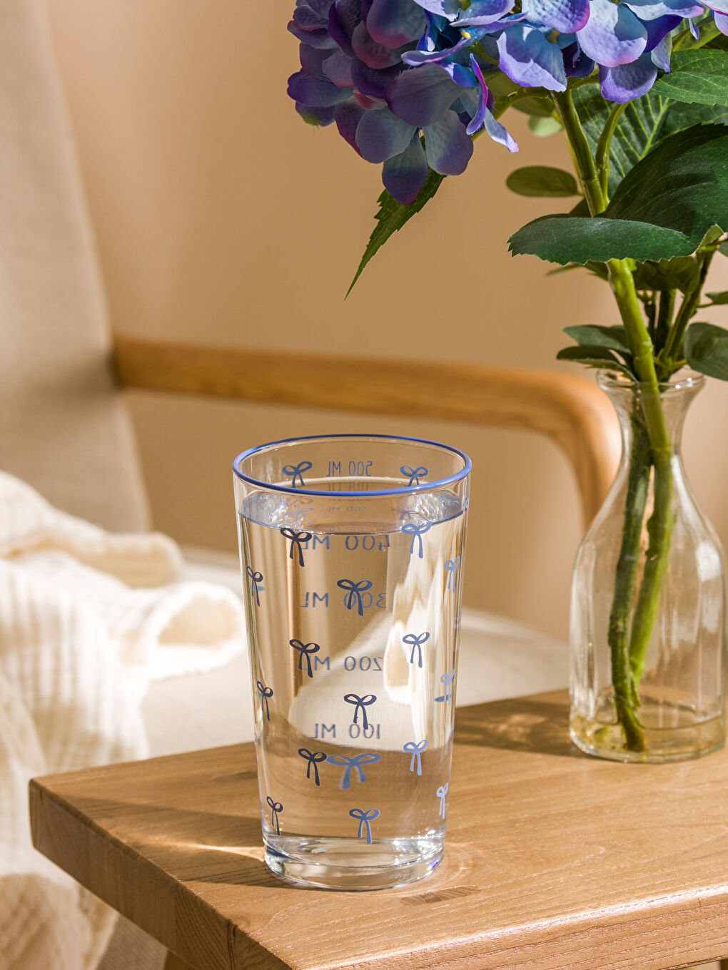 LCW HOME Karişik Fiyonk Baskılı Cam Su Bardağı 500 ml - 1