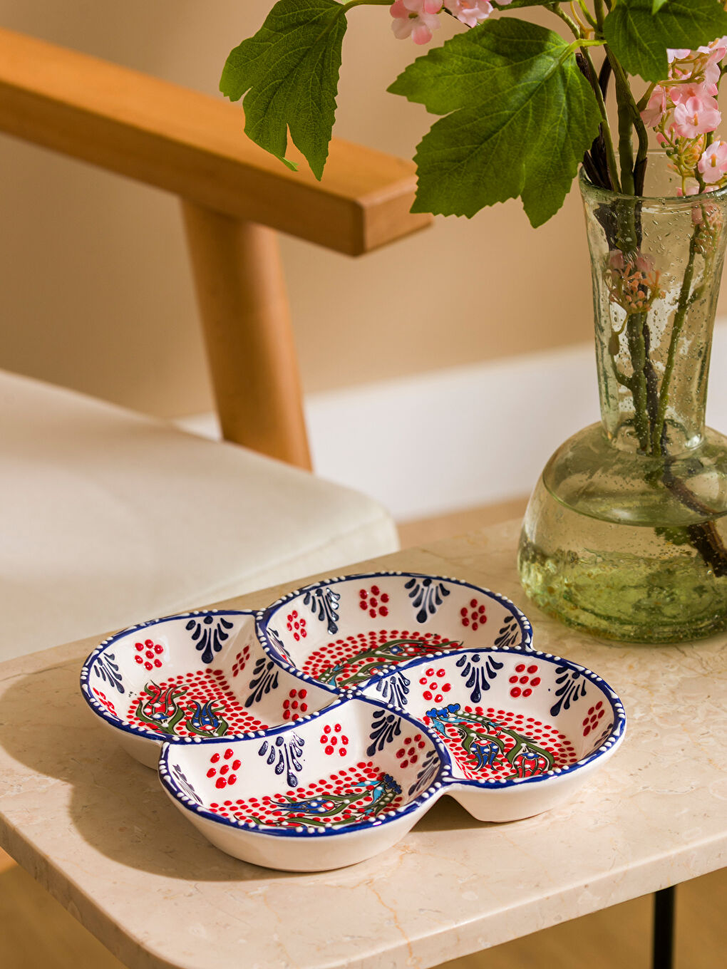 Karışık Baskılı Seramik Çerezlik 17 cm