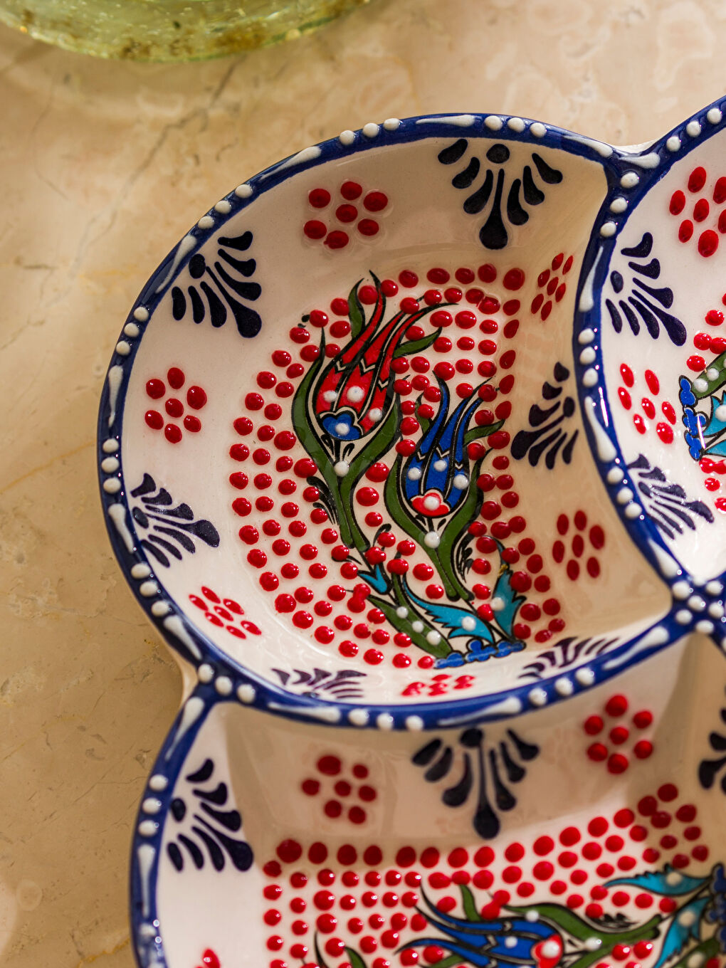 Karışık Baskılı Seramik Çerezlik 17 cm-1