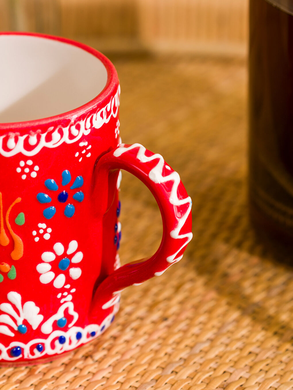 Karışık Çiçek Desenli Seramik Kupa 350 ml-2