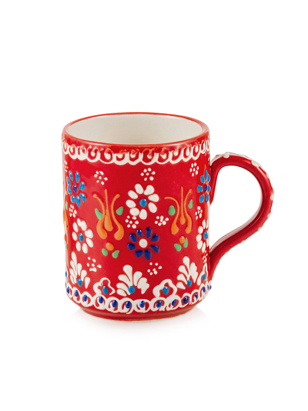 Karışık Çiçek Desenli Seramik Kupa 350 ml-3