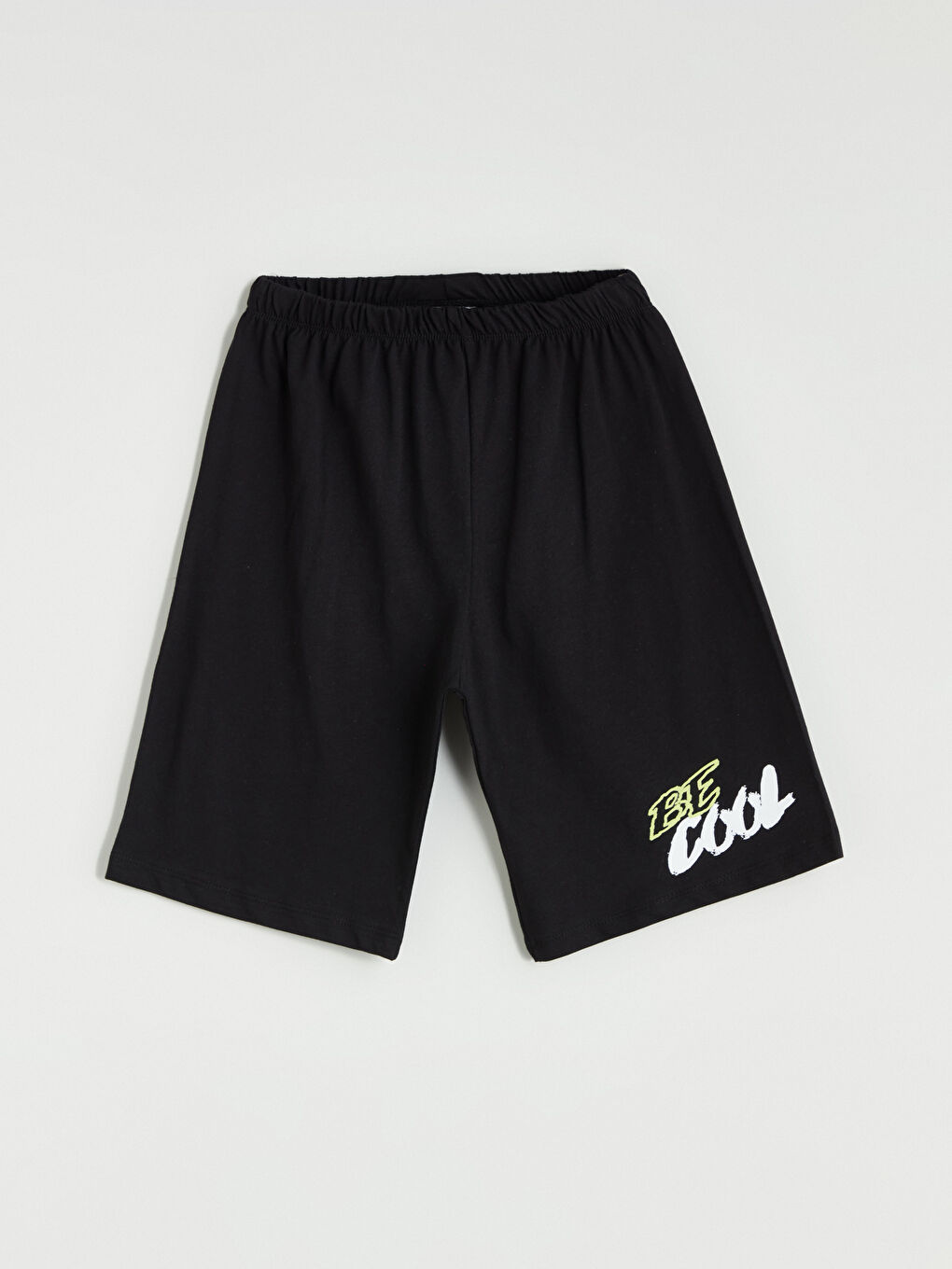 Siyah Beli Lastikli Erkek Çocuk Pijama Şort