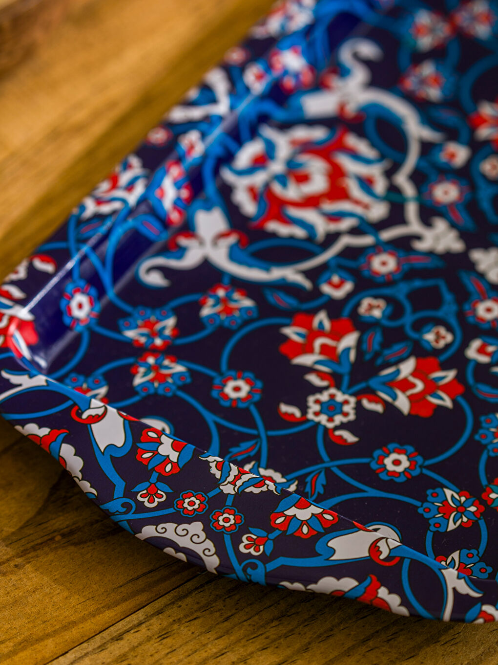 Karışık Motif Desenli Metal Tepsi 25 cm-2