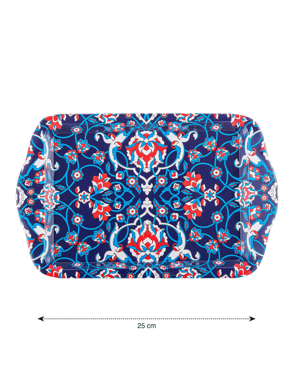 Karışık Motif Desenli Metal Tepsi 25 cm-3