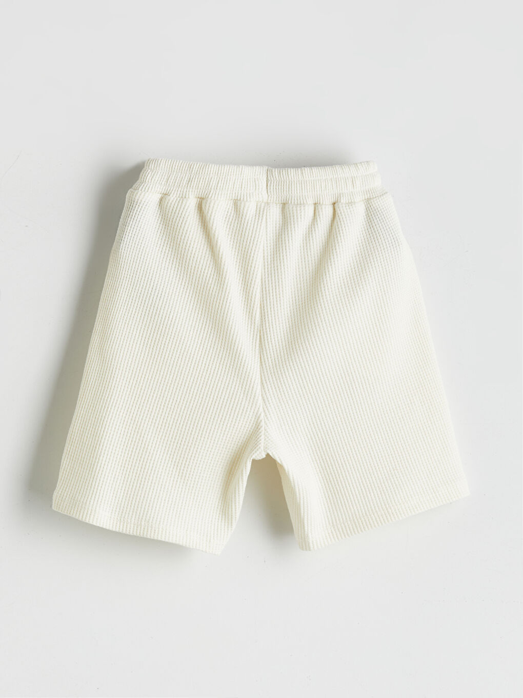 Bej Beli Lastikli Basic Erkek Çocuk Şort-1