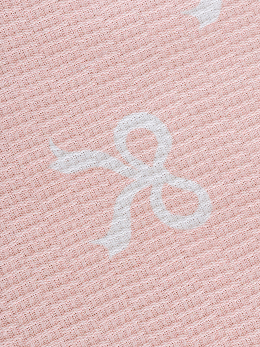 Pembe Fiyonk Desenli Tek Kişilik Pike Seti-3