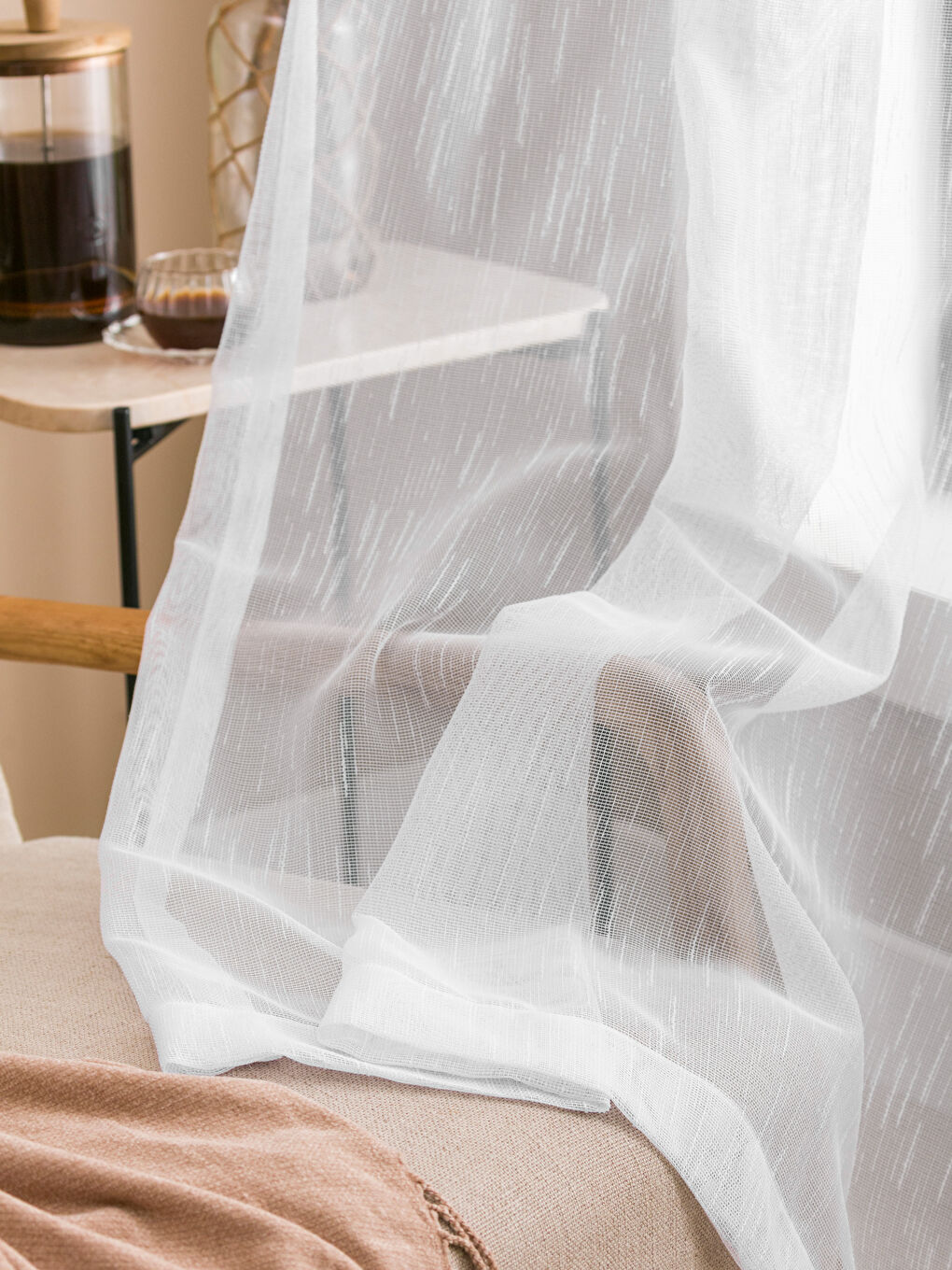 Beyaz Tül Panel Perde 270x300 cm-1