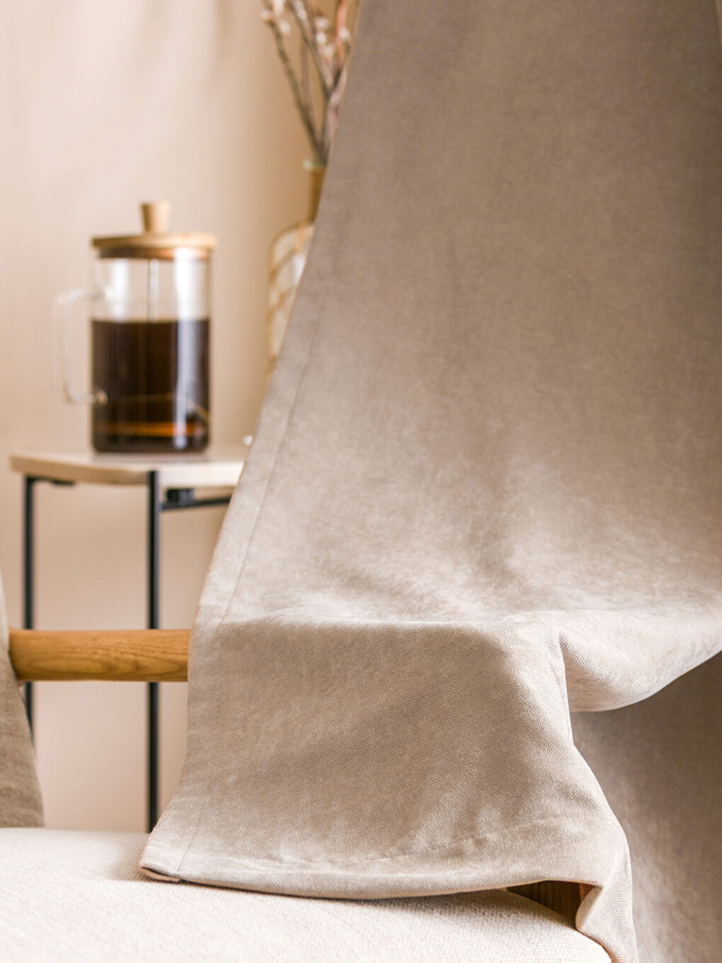 Kahverengi Fon Perde 270x140 cm-1