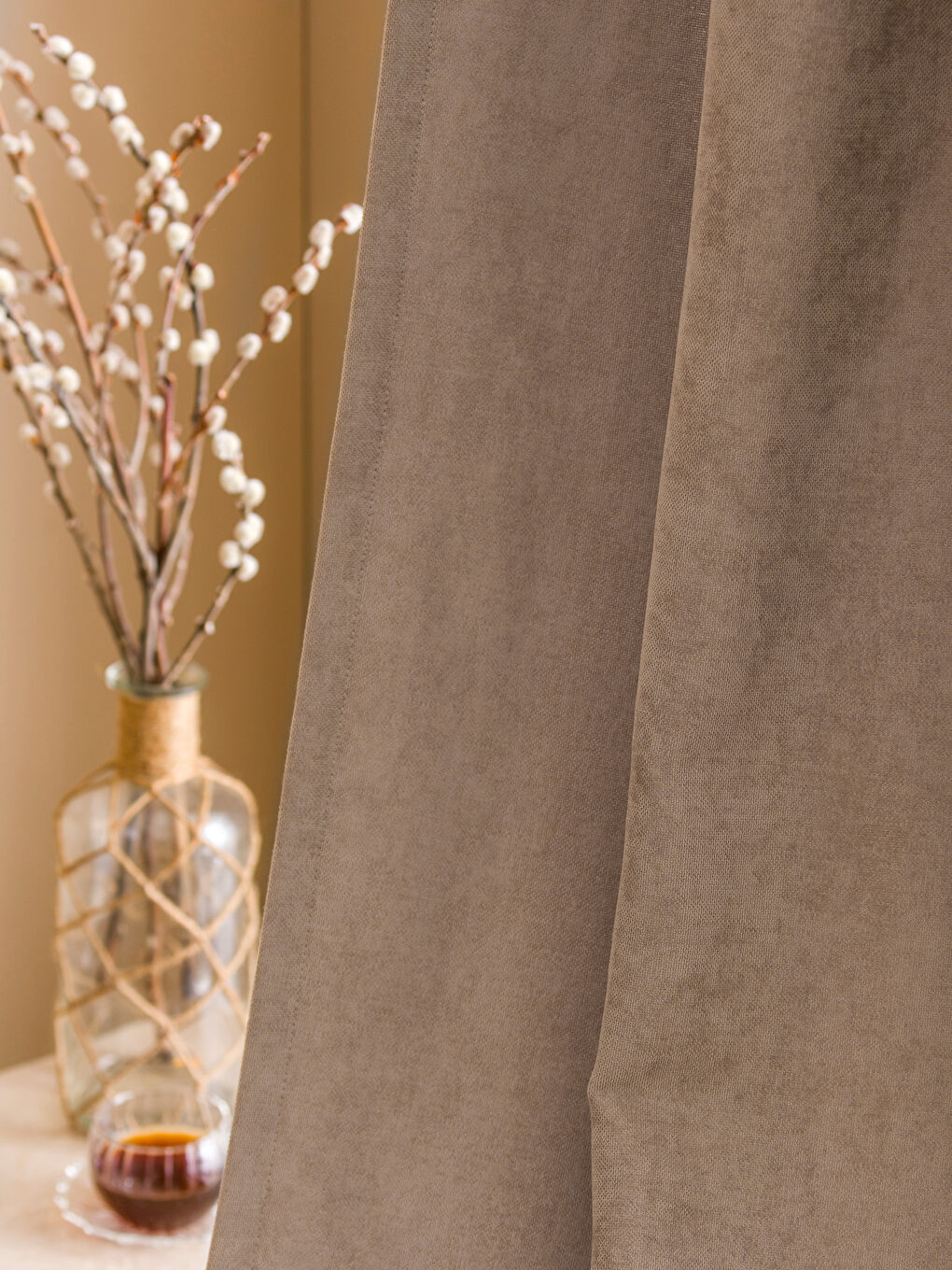 Kahverengi Fon Perde 270x140 cm-2
