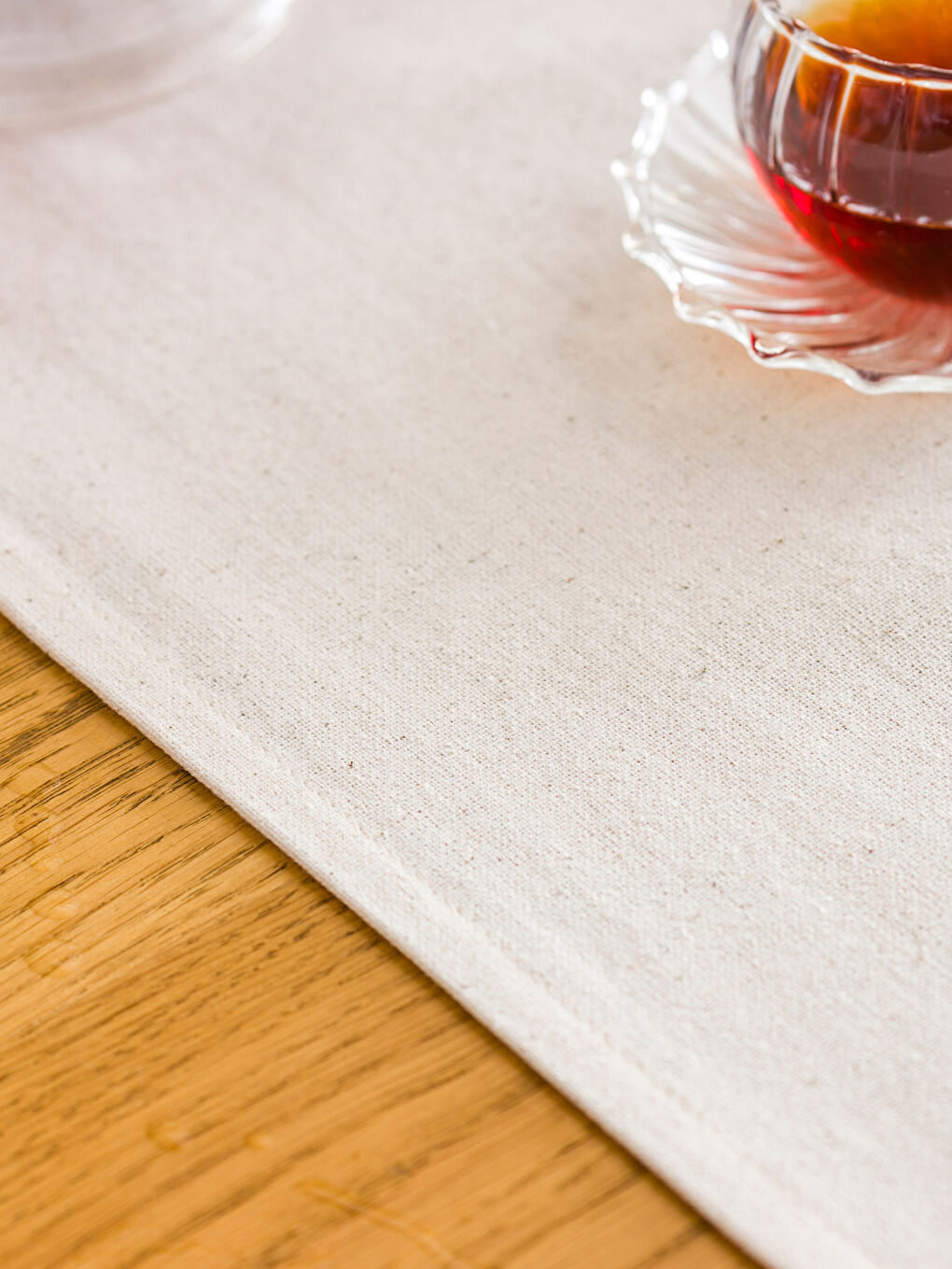 Ekru Dantelli Püsküllü Runner 45x150 cm-3