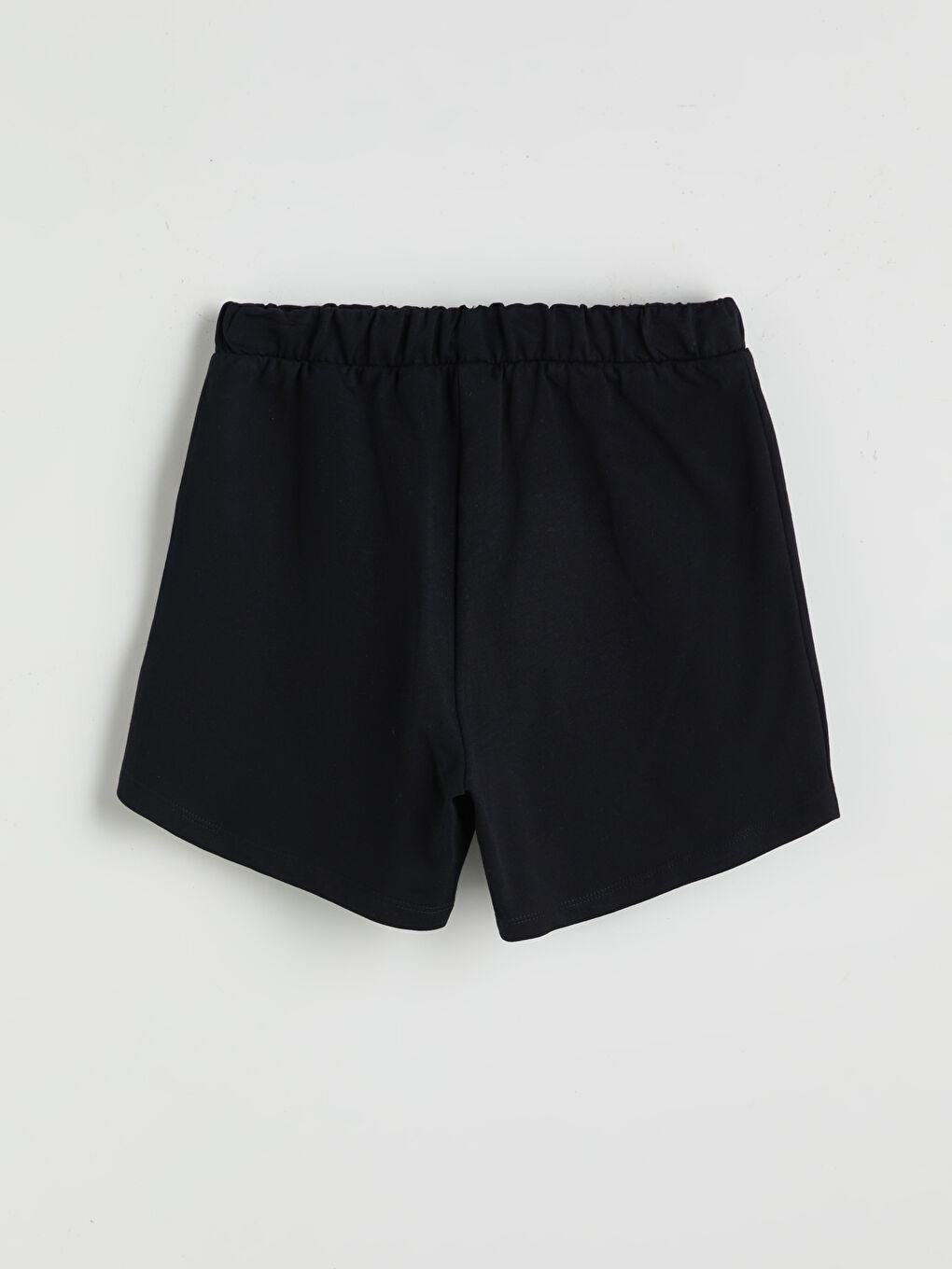 Siyah Basic Beli Lastikli Kız Çocuk Şort