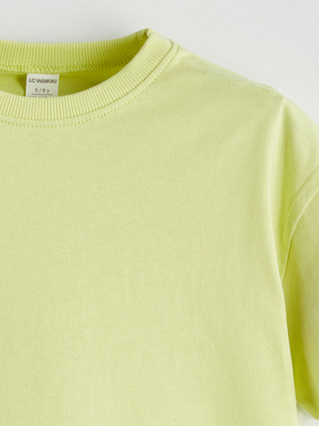 Yeşil Bisiklet Yaka Basic Erkek Çocuk Tişört-1