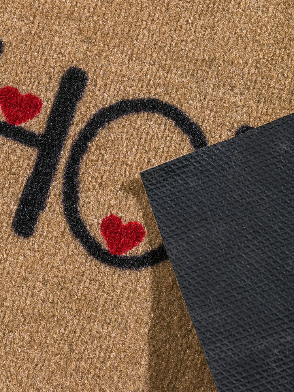 Karışık Kalpli Kaydırmaz Kapı Önü Paspası-1