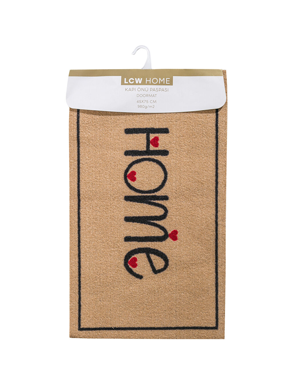 Karışık Kalpli Kaydırmaz Kapı Önü Paspası-2