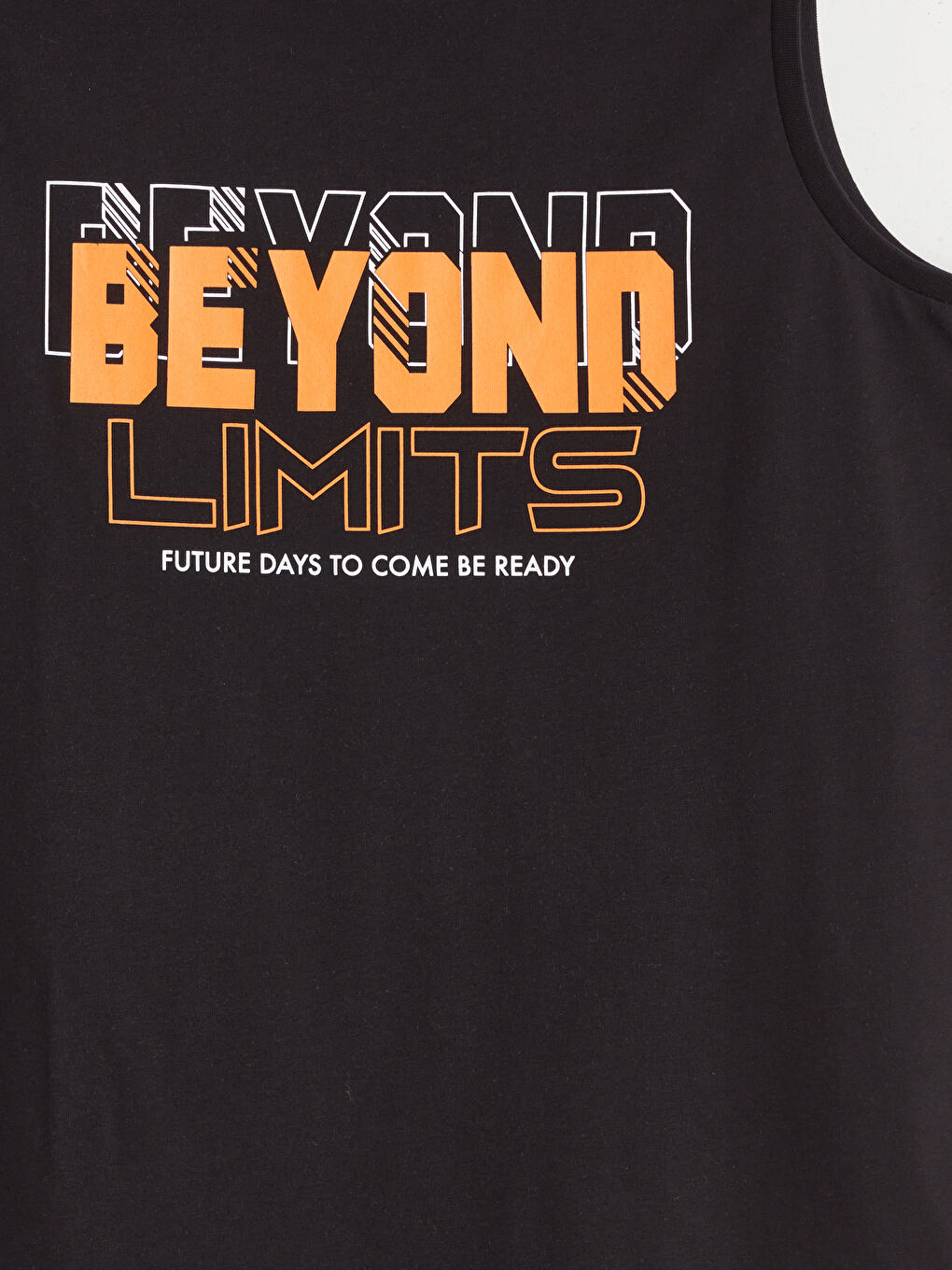 Siyah Bisiklet Yaka Erkek Çocuk Pijama Üst-1