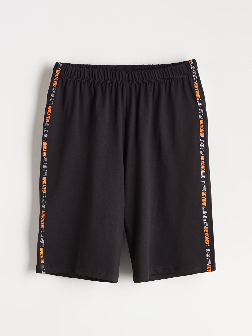 Siyah Beli Lastikli Erkek Çocuk Pijama Şort