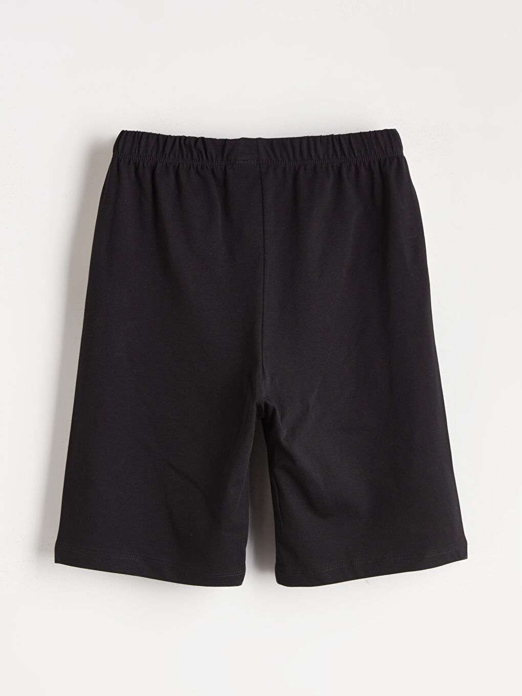 Siyah Beli Lastikli Erkek Çocuk Pijama Şort-1