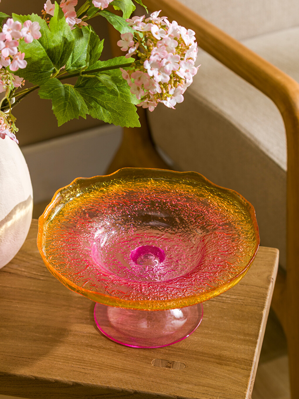 Footed Glass Cake Stand 21 Cm-1