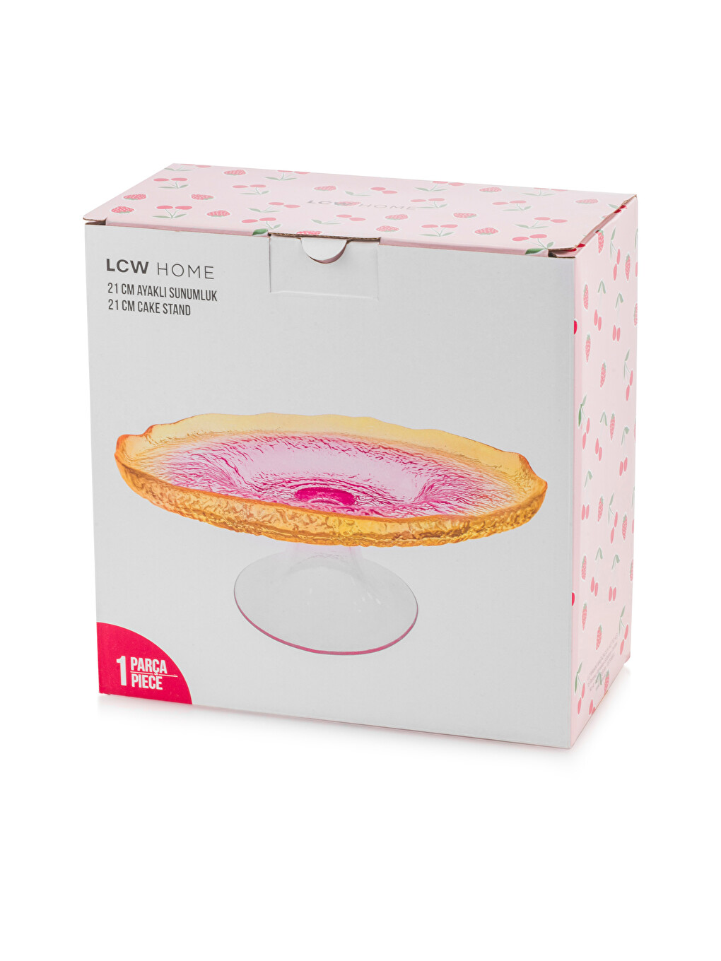Footed Glass Cake Stand 21 Cm-3