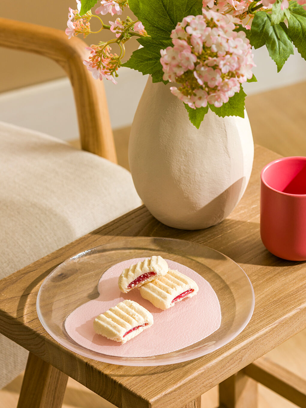 Renksiz Kalp Baskılı Cam Tabak 20 cm