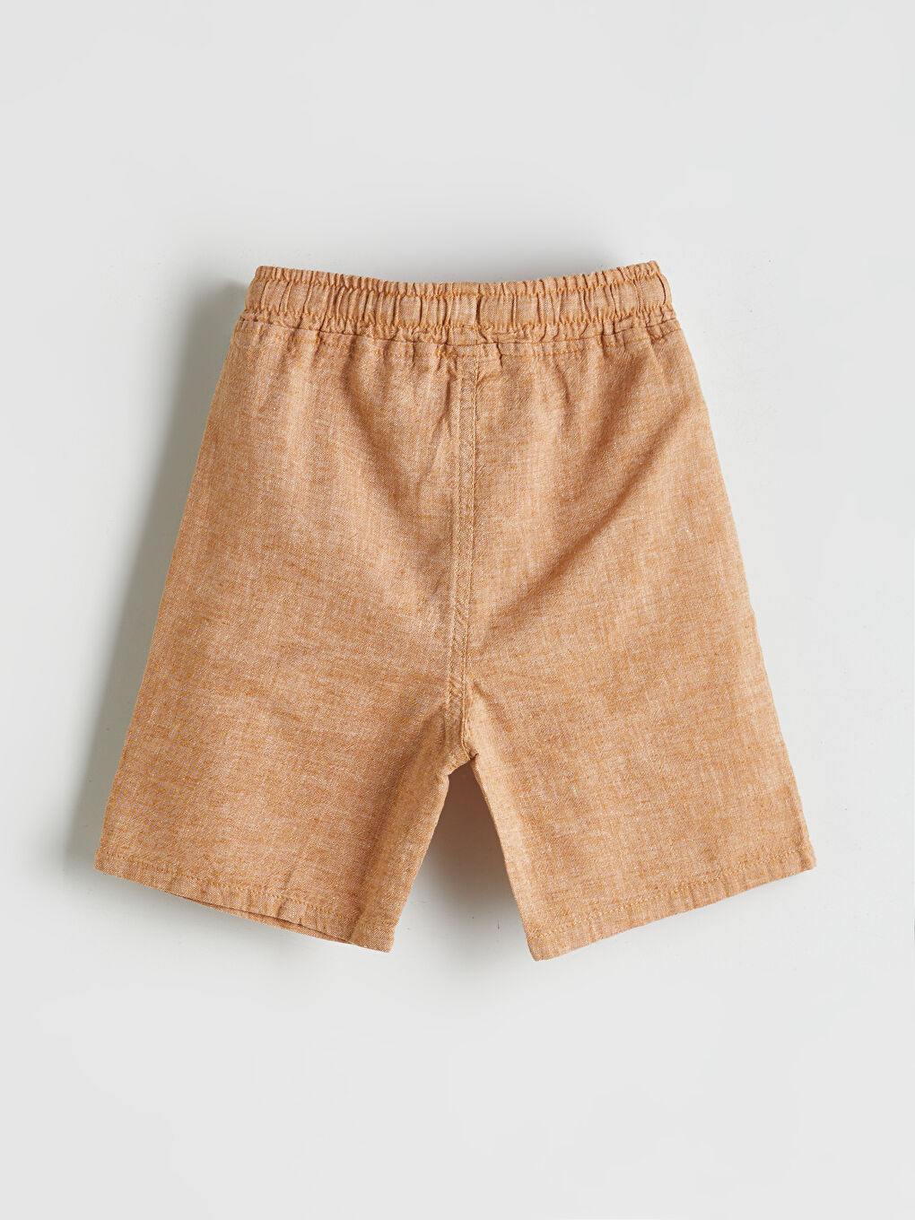 Kahverengi Beli Lastikli Basic Erkek Çocuk Şort-1