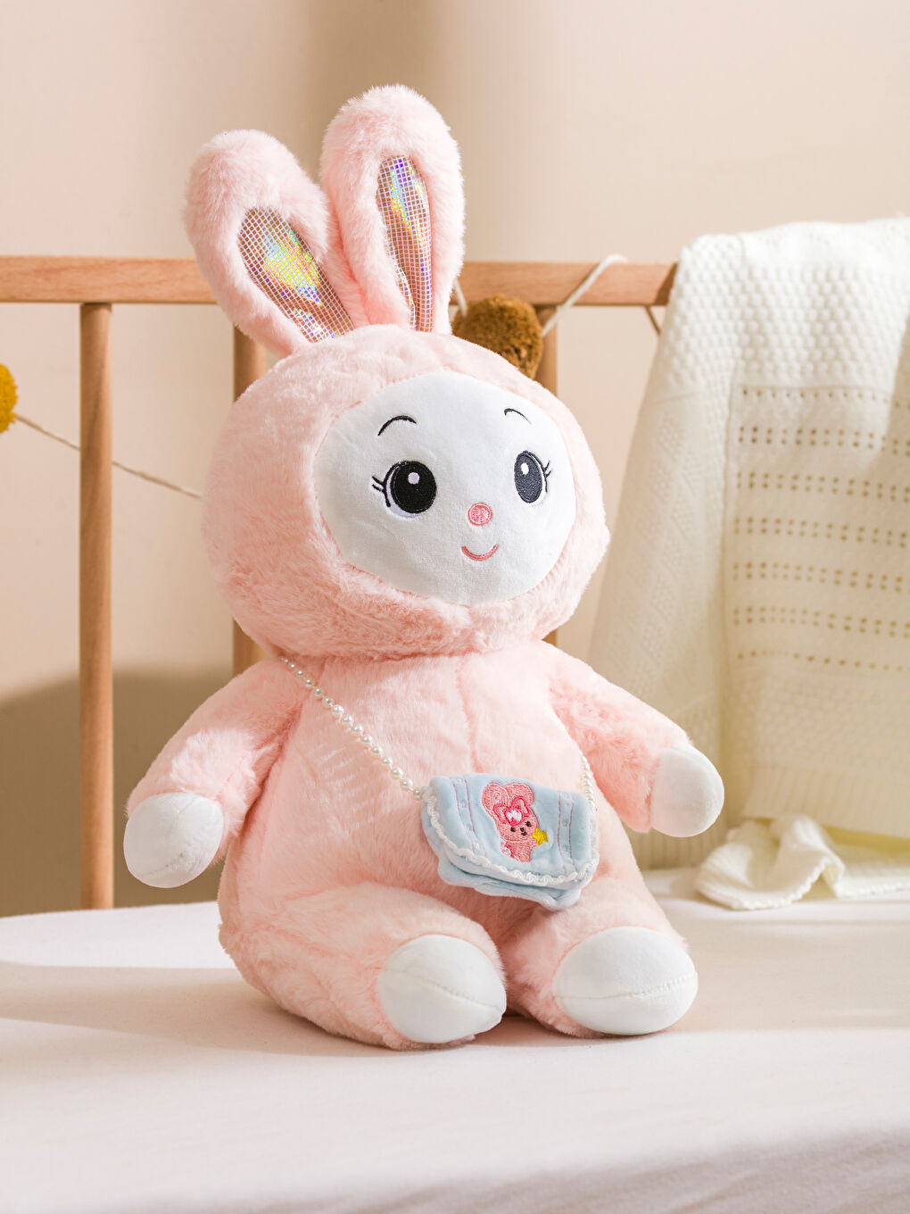 SELAY OYUNCAK Karişik Tavşan Figürlü Pelüş Bebek Kırlent 42 cm