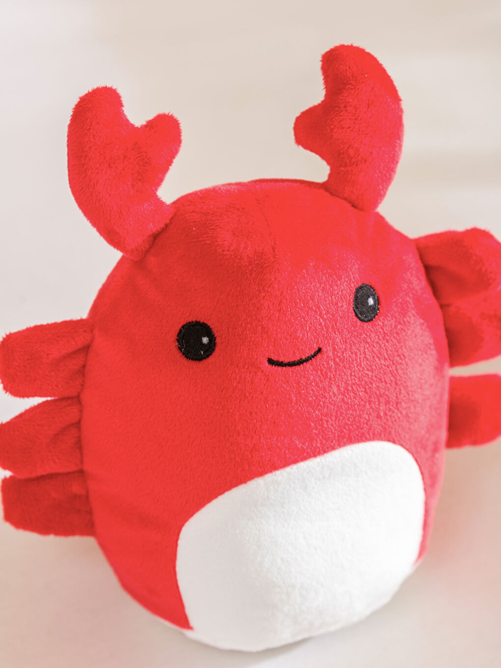 Kırmızı Yengeç Figürlü Dolgulu Pelüş Bebek Kırlent  20 cm-2