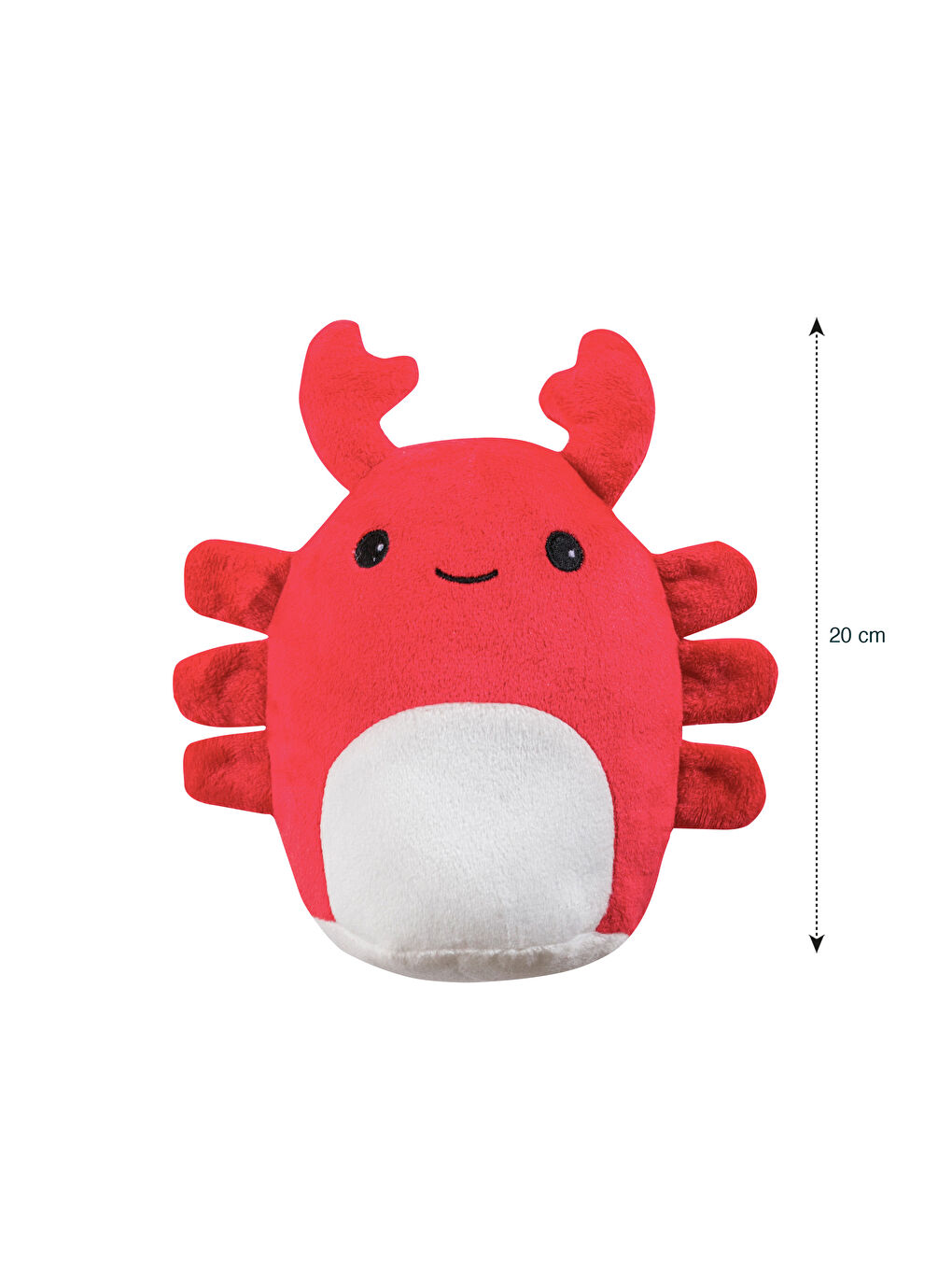 Kırmızı Yengeç Figürlü Dolgulu Pelüş Bebek Kırlent  20 cm-3