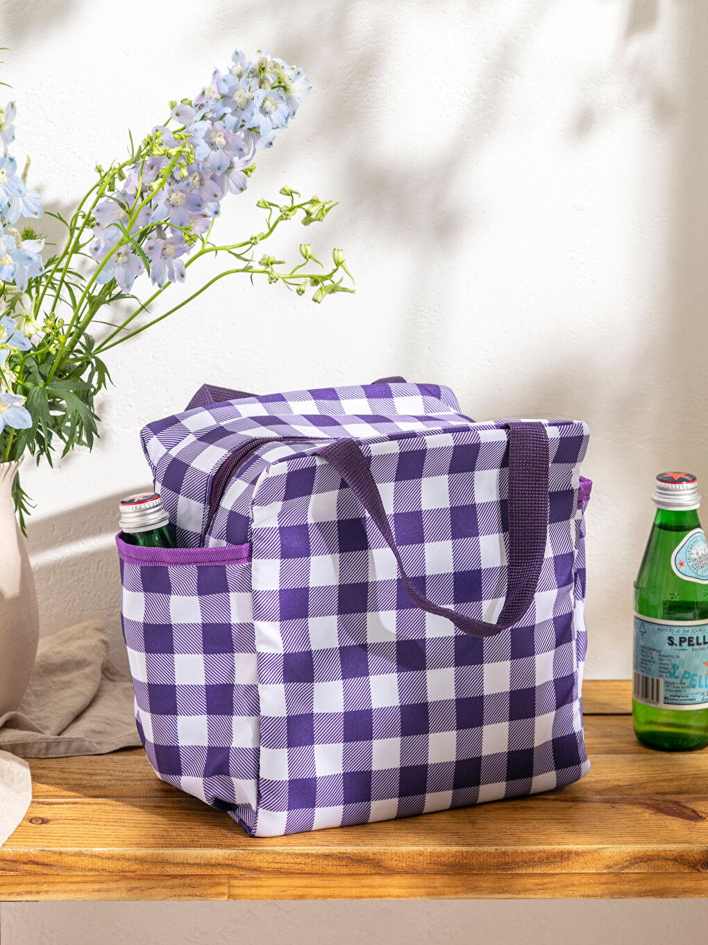 Ekose Desenli Termal Çanta