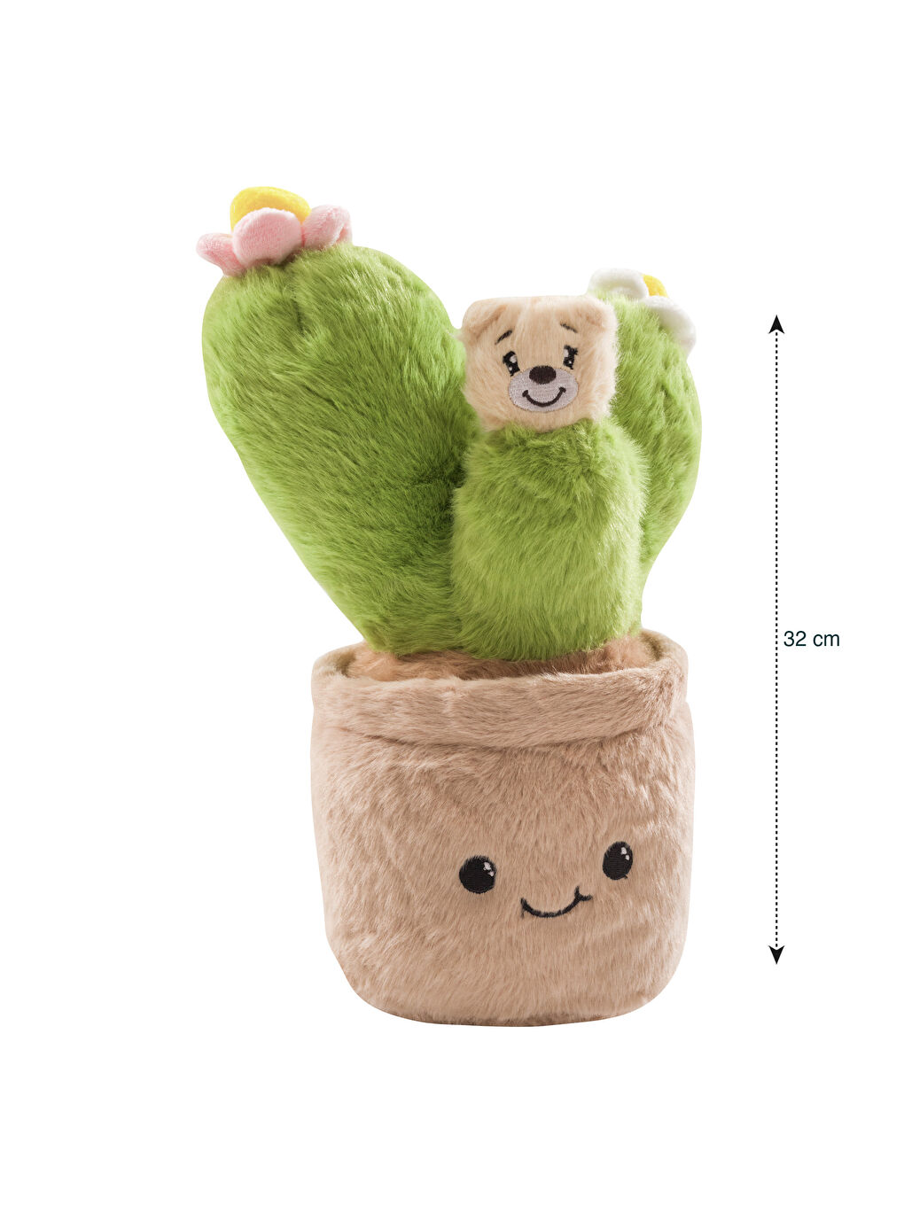 Karışık Saksı Figürlü Pelüş Bebek Kırlent 32 cm-3