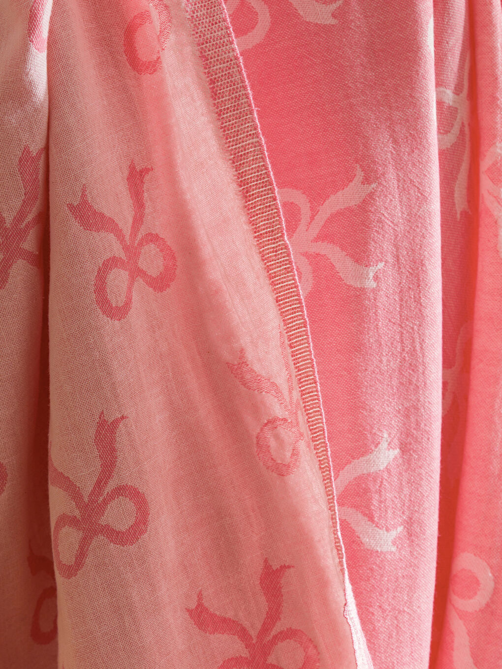 Pembe Fiyonk Desenli Kadın Plaj Havlusu 90x165 cm-2