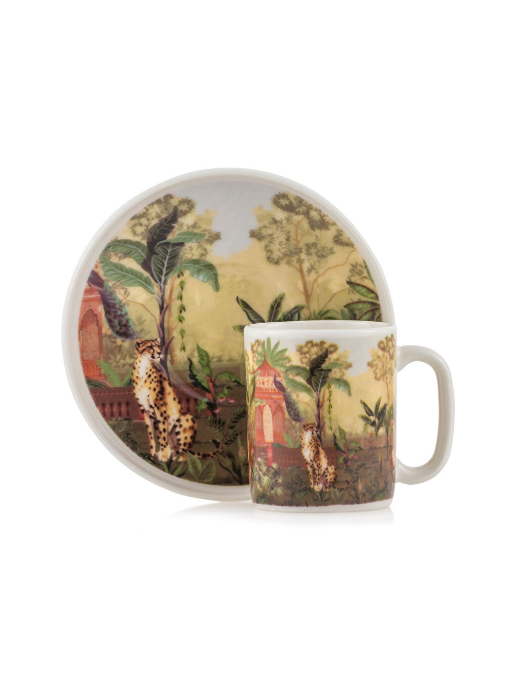 Karışık Baskılı 2 Kişilik Porselen Kahve Fincan Takımı 90 ml-4