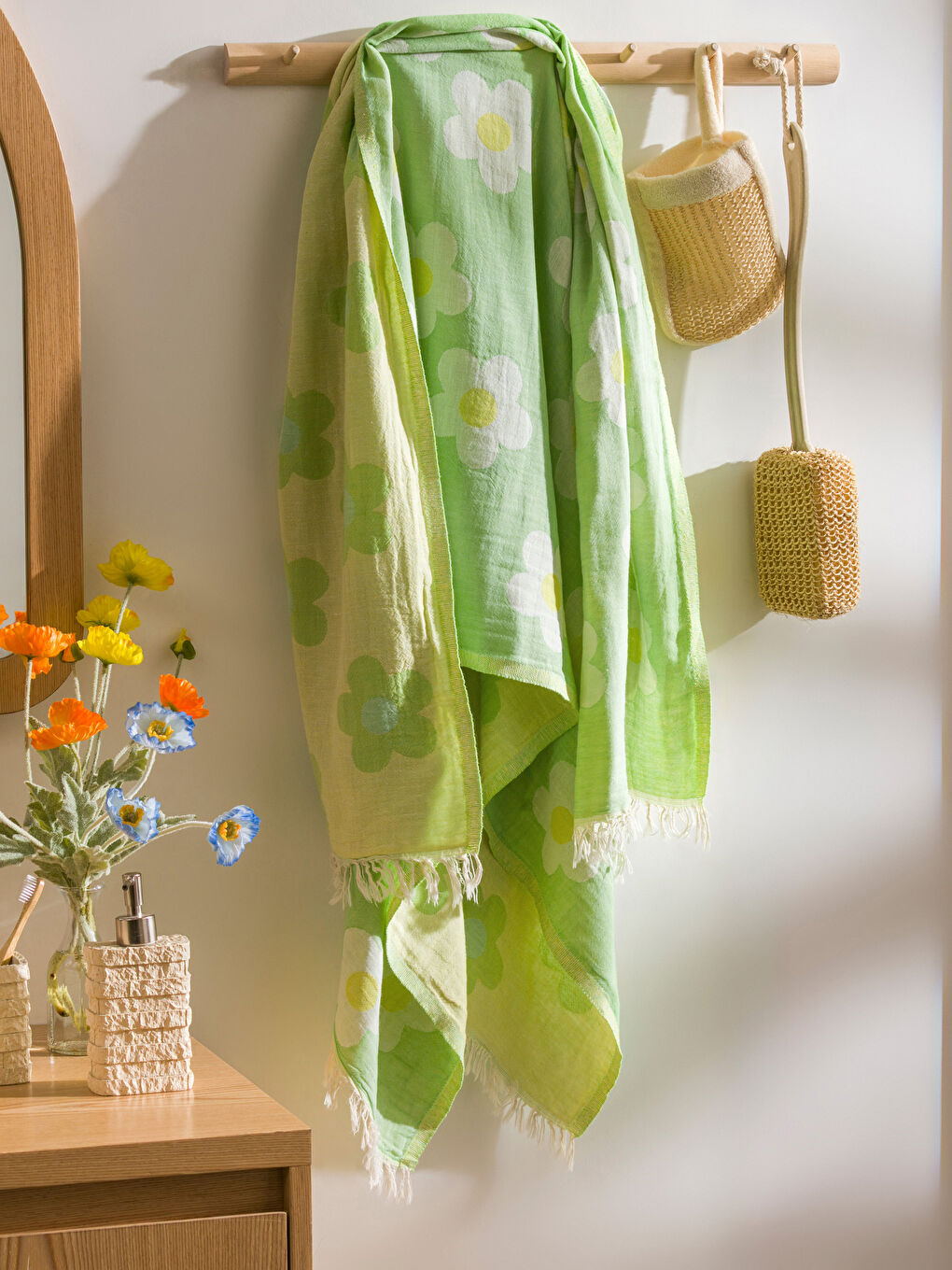 Floral Printed Cotton Loincloth Towel
