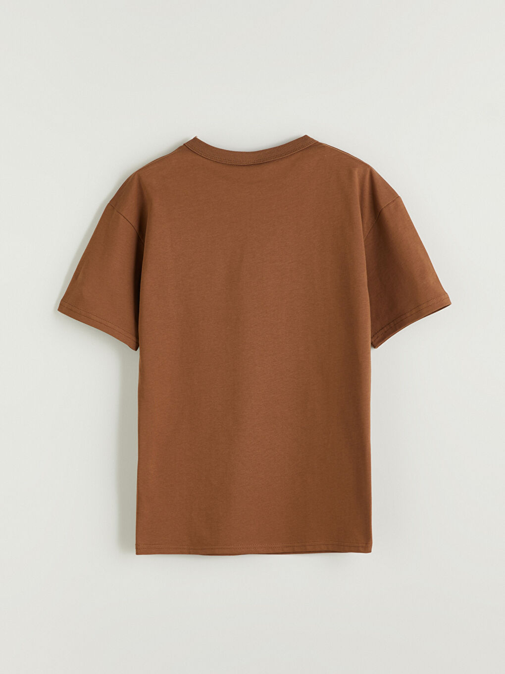 Kahverengi Bisiklet Yaka Erkek Çocuk Tişört-2