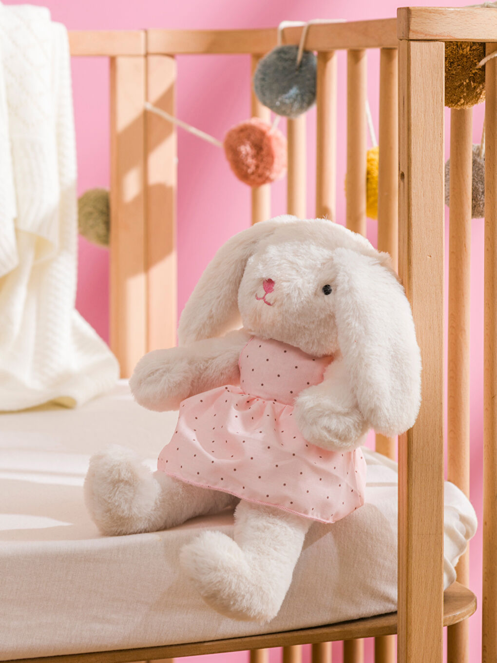 Rabbit Figured Plush Baby Cushion 37 cm-1