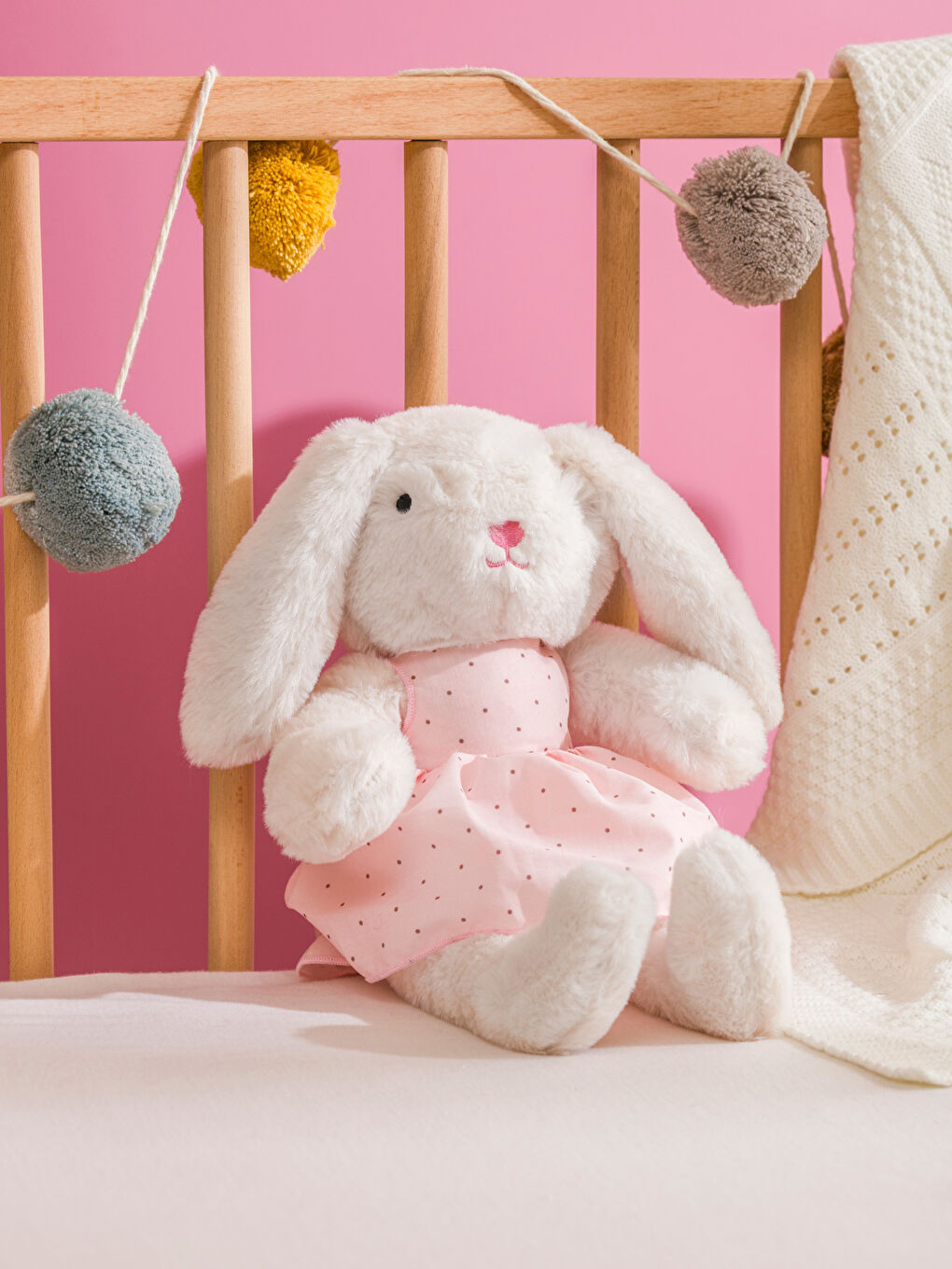 Rabbit Figured Plush Baby Cushion 37 cm-2