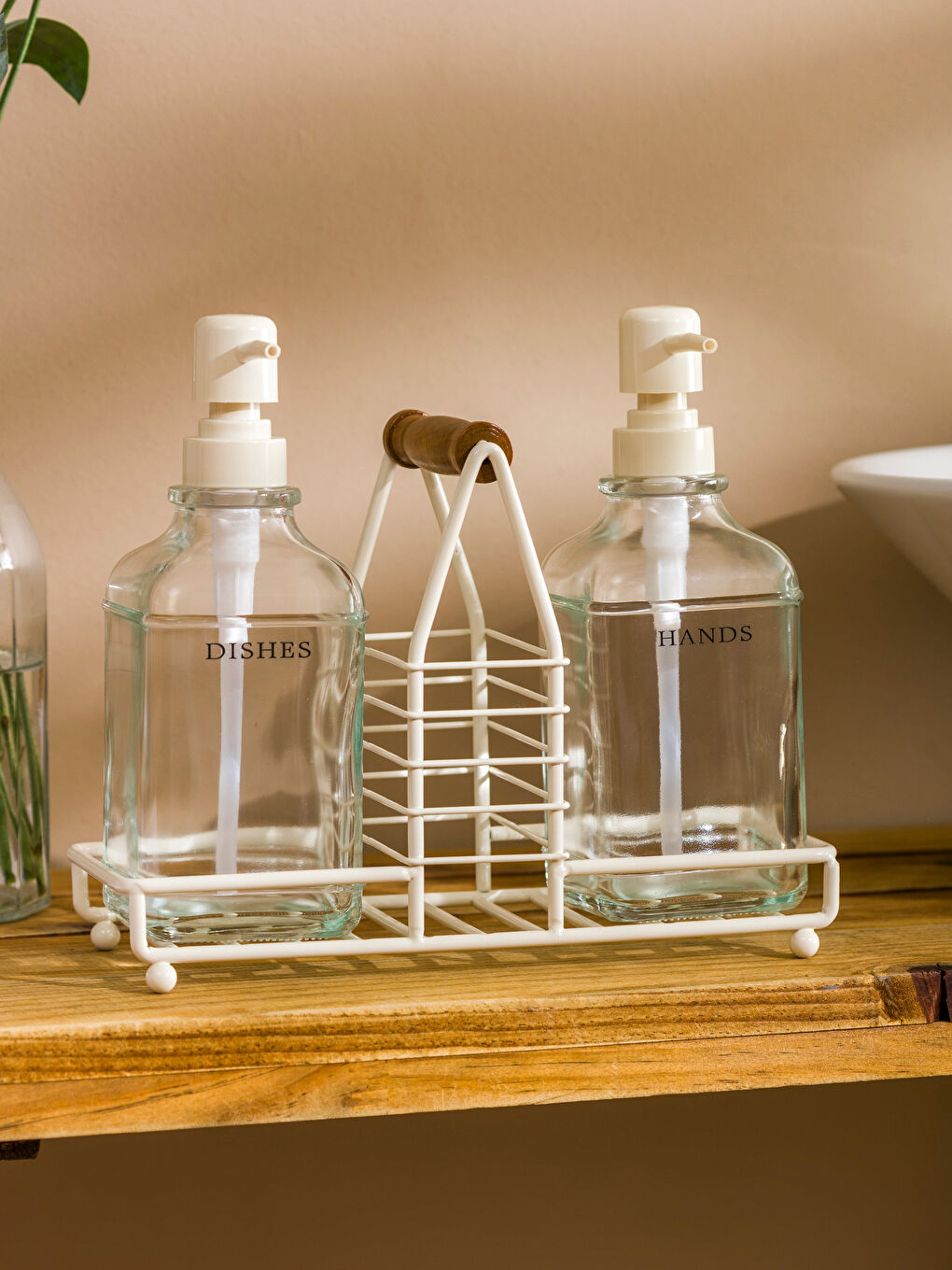 Renksiz Metal Standlı Sabunluk Seti-1