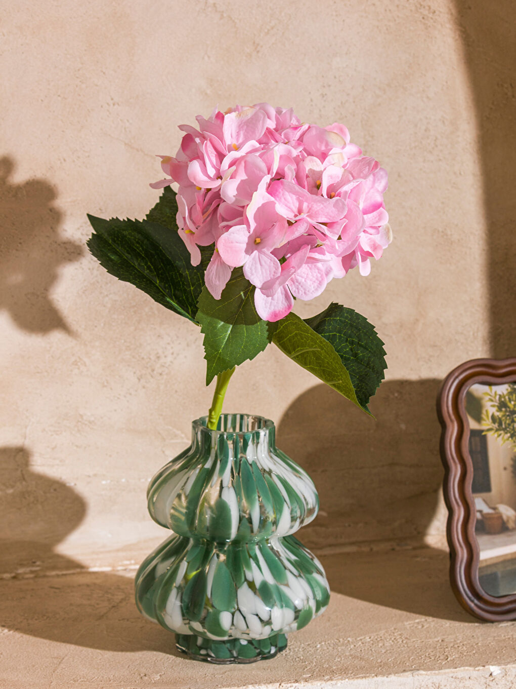 Pembe Dekoratif Yapay Çiçek 53 cm