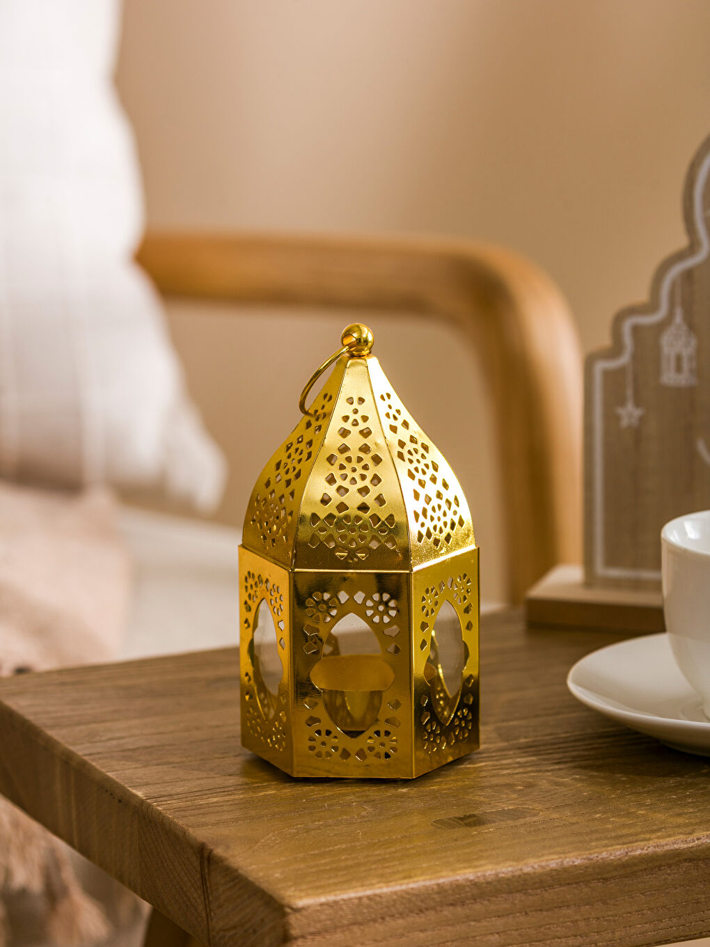 сары Декоративті шам салғыш-1