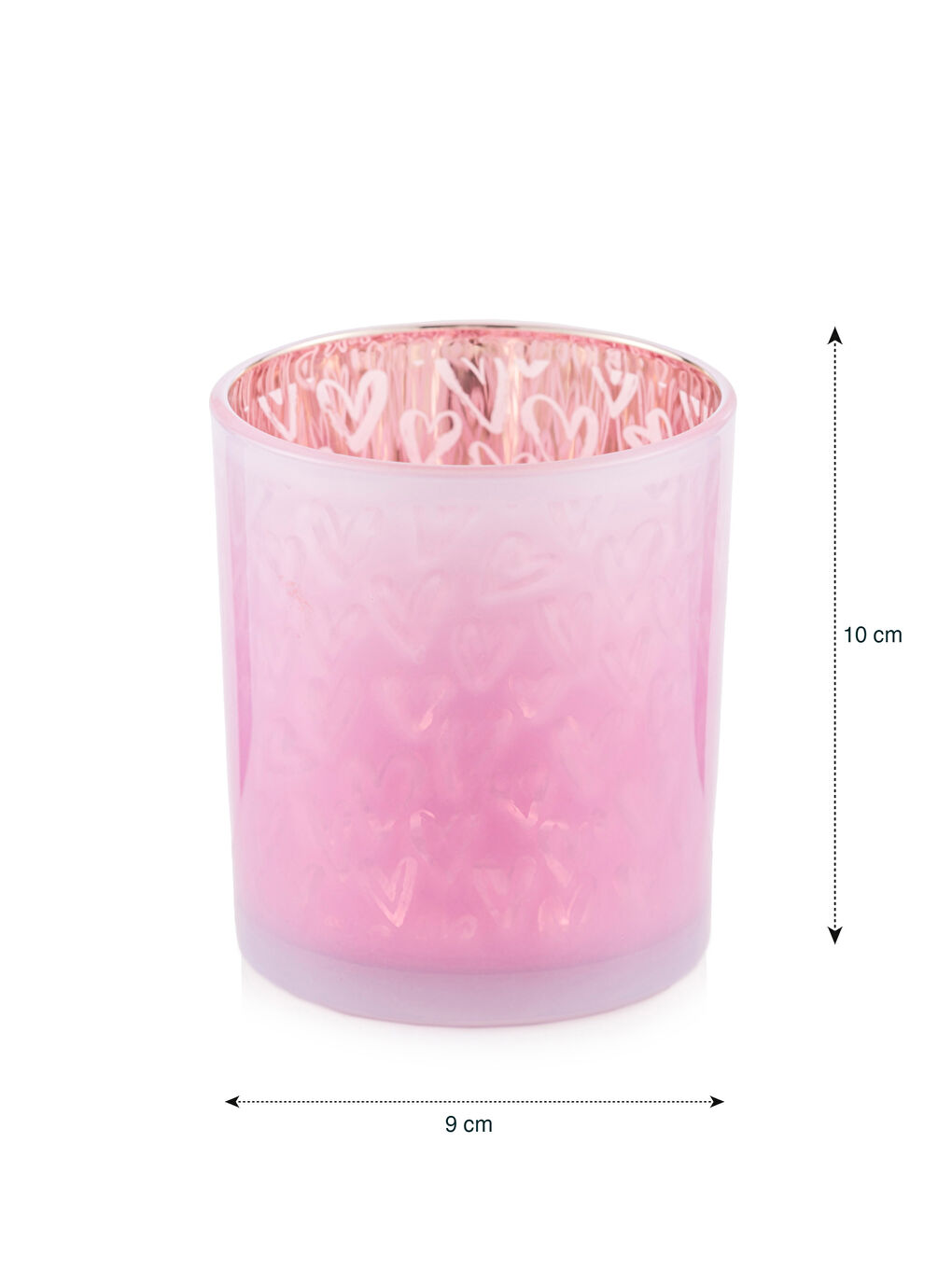 Karışık Kalp Desenli Mumluk	-3